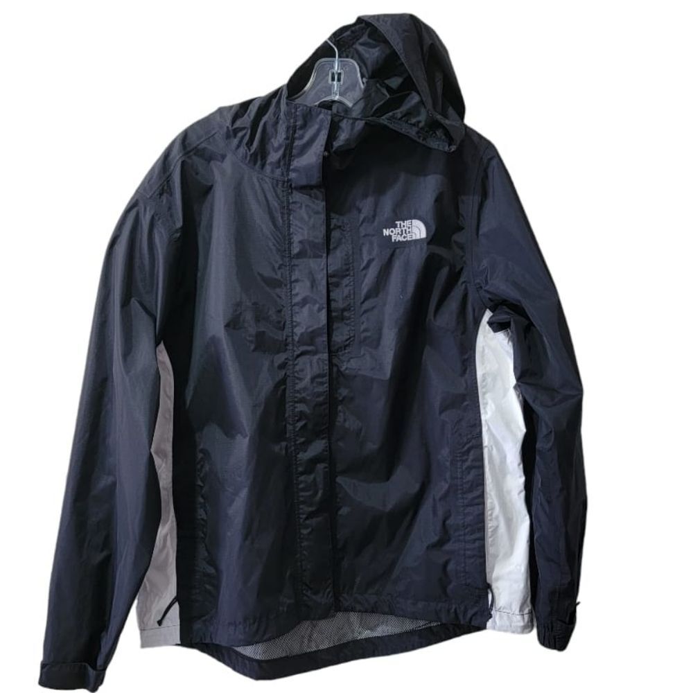 The North Face black Hooded windbreaker jacket Size L hyvent Nylon*